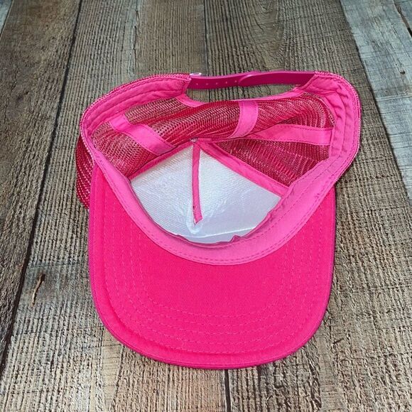 Vans Off The Wall Classic Patch Pink Snapback Mesh Trucker Hat Cap - Picture 4 of 6
